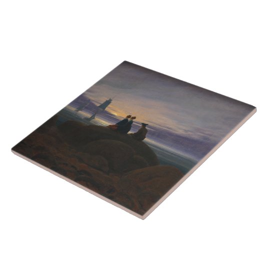 海によるムーンライズ(Caspar David Friedrich著) タイル (側面)