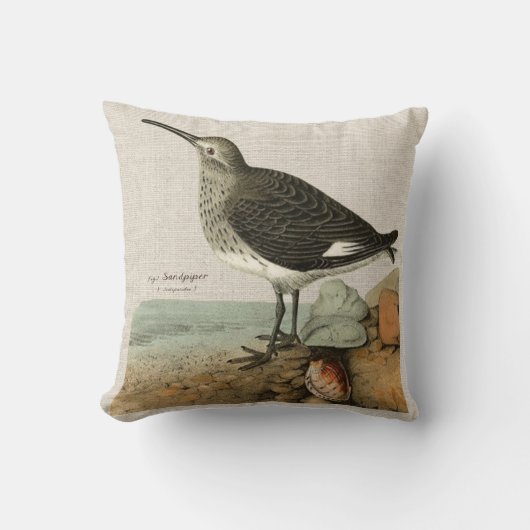 海によるヴィンテージのシギ クッション (正面)