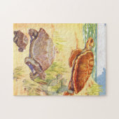 海によるヴィンテージの児童図書のイラストレーションのカメ ジグソーパズル (横)