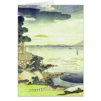 海によるヴィンテージの日本のな村