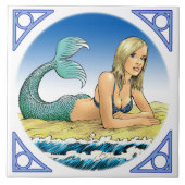海による人魚 タイル (正面)
