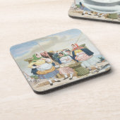 海による魚市場、c.1860 (キャンバスの油) コースター (左側)