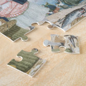 海による魚市場、c.1860 (キャンバスの油) ジグソーパズル (側面)