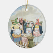 海による魚市場、c.1860 (キャンバスの油) セラミックオーナメント (左)