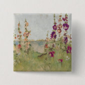 海によるHollyhocks 缶バッジ (正面)