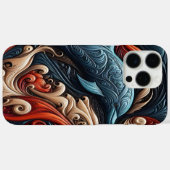 海にインスパイアされたイルカのアート作品 Case-Mate iPhoneケース (裏面 (横))