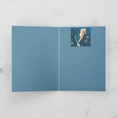 海にシャボン玉を持つオレンジシーホース カード (内部)