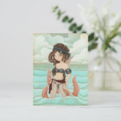 海にチェーン – 海賊妖精のポストカード ポストカード (スタンド正面)