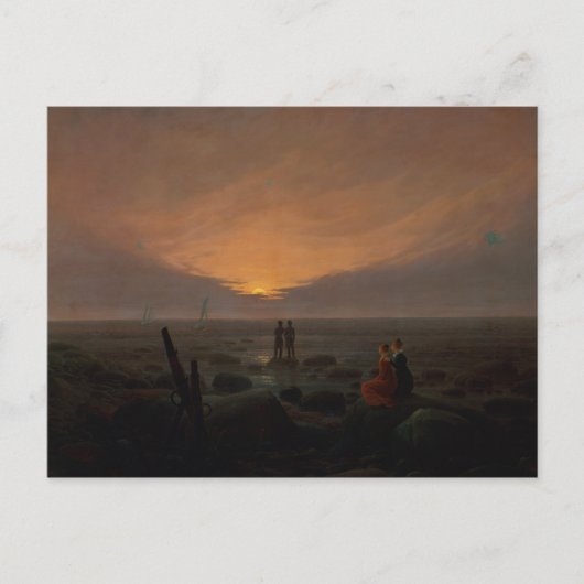 海に上がる月1821年 ポストカード (正面)