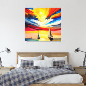 海に向かって航海すること キャンバスプリント (インサイチュ (寝室))