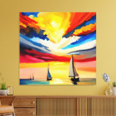 海に向かって航海すること キャンバスプリント (インサイチュ (リビング))