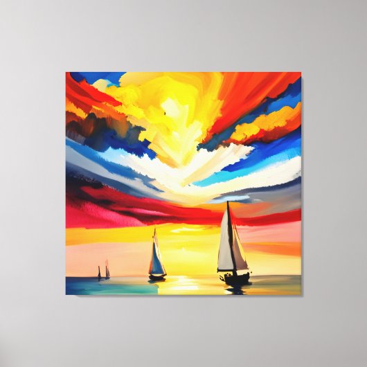 海に向かって航海すること キャンバスプリント (正面)