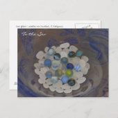 海に向かって～海のガラスの大理石 ポストカード (正面/裏面)