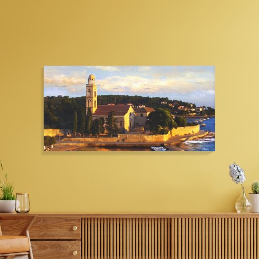 海に囲まれて平和 キャンバスプリント (インサイチュ (リビング))