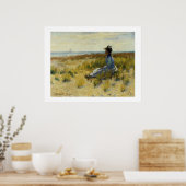 海に座る少女 ポスター (キッチン)