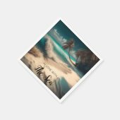 海に恋して |トロピカルアート スタンダードカクテルナプキン (角)