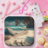 海に恋して |トロピカルアート ペーパープレート (パーティー)