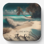 海に恋して |トロピカルアート ペーパープレート (正面)