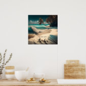 海に恋して |トロピカルアート ポスター (キッチン)