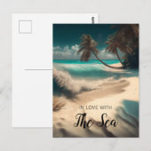 海に恋して |トロピカルアート ポストカード (正面/裏面)