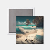 海に恋して |トロピカルアート マグネット (正面/裏面)
