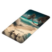 海に恋して |トロピカルアート マグネット (左側)