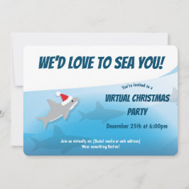 海に愛あなたサメ青バーチャルクリスマスパーティー 招待状