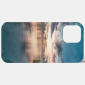 海に映る赤や暗い雲の青い空 Case-Mate iPhoneケース (裏面 (横))