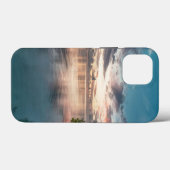 海に映る赤や暗い雲の青い空 Case-Mate iPhoneケース (裏面 (横))