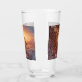 海に沈む夕日と松の木 タンブラーグラス (左)
