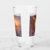海に沈む夕日と松の木 タンブラーグラス (右)