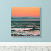 海に沈む夕日 キャンバスプリント (インサイチュ (ウッドフロア))