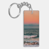 海に沈む夕日 キーホルダー (正面左)