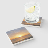 海に沈む夕日 ストーンコースター (横)