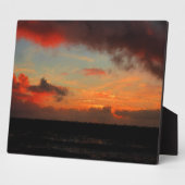 海に沈む夕日 フォトプラーク (側面)