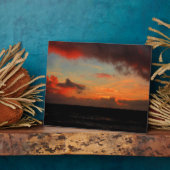 海に沈む夕日 フォトプラーク (側面)