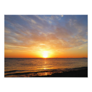 海に沈む夕日 フォトプリント           