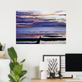 海に沈む夕日 ポスター (ホームオフィス)