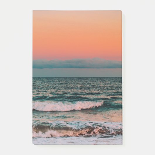 海に沈む夕日 ポストイット (正面)