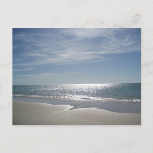 海に沈む夕日 ポストカード (正面)