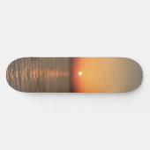 海に沈む夕日,海に輝く,自然, スケートボード (横)