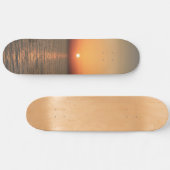 海に沈む夕日,海に輝く,自然, スケートボード (横)