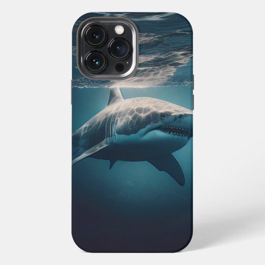 海に浮かぶサメ iPhoneケース (裏面)