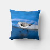 海に浮かぶ小鳥 クッション (正面)
