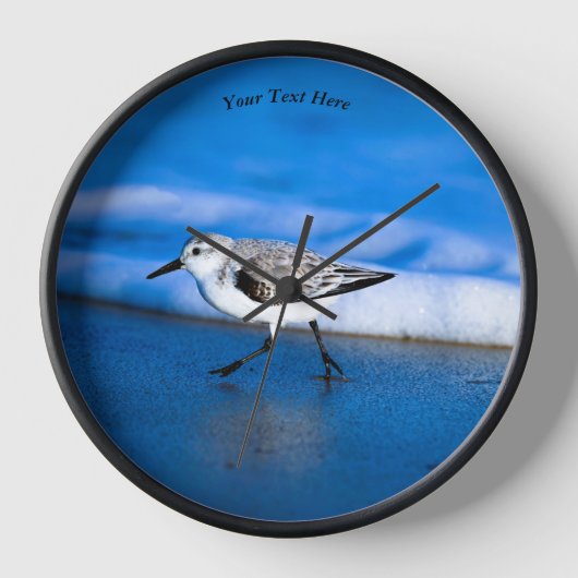 海に浮かぶ小鳥 壁時計 (正面)