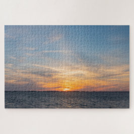 海に浮かぶ景色イタリアンの夕日 ジグソーパズル