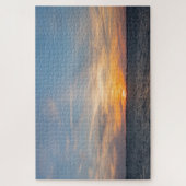 海に浮かぶ景色イタリアンの夕日 ジグソーパズル (縦)