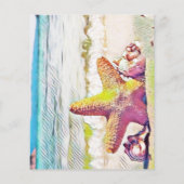 海に浮かぶ紫の絵画貝殻 (裏面)