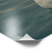 海に浮かぶ美しい白鳥 フォトプリント            (角)