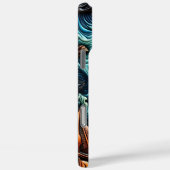 海に浮かぶ船の詳細な皮革アート Case-Mate iPhoneケース (裏面 / 右)